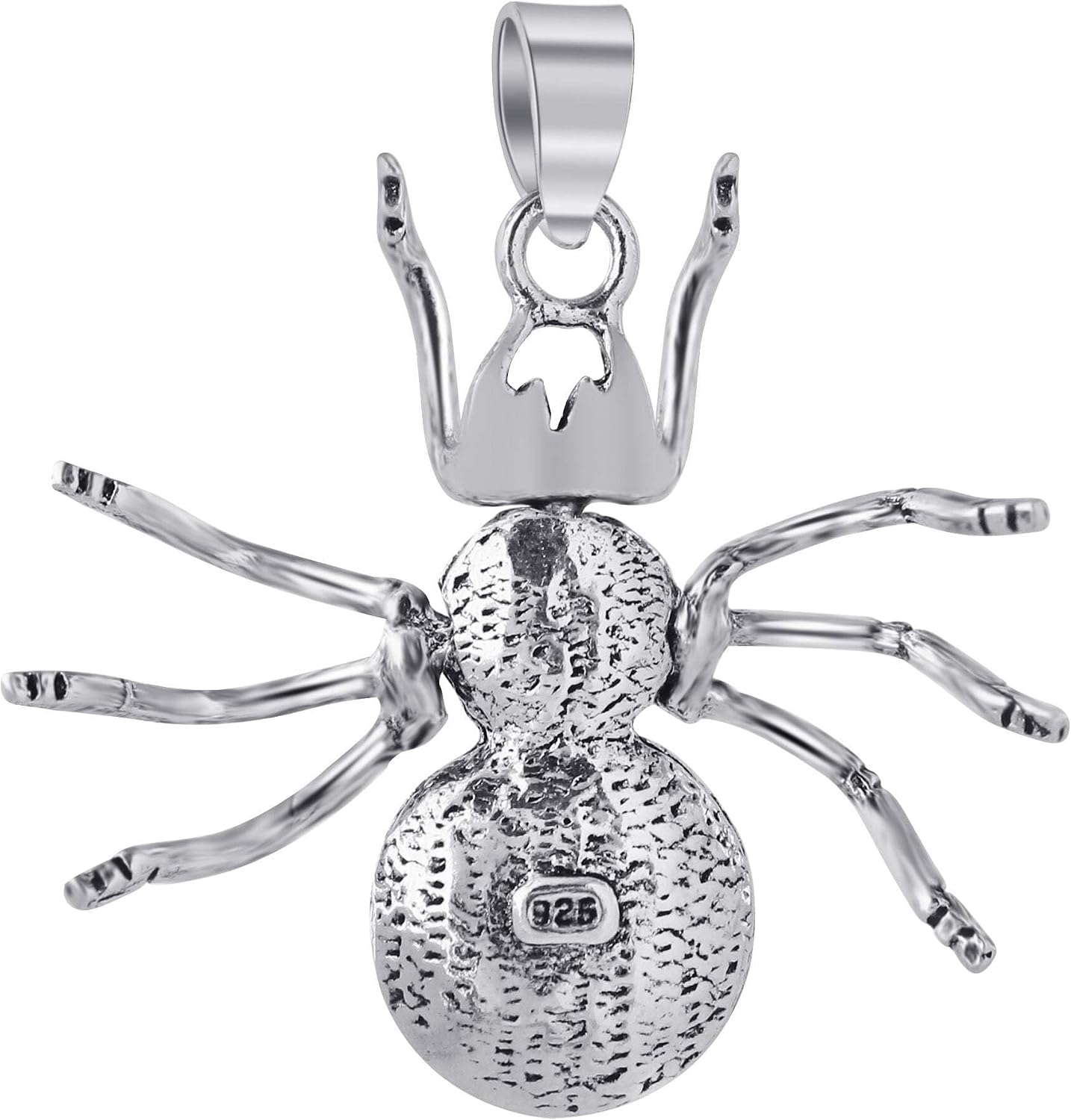 Gem Avenue 925 Sterling Silver Spider Charm Pendant for Women With Moving Parts