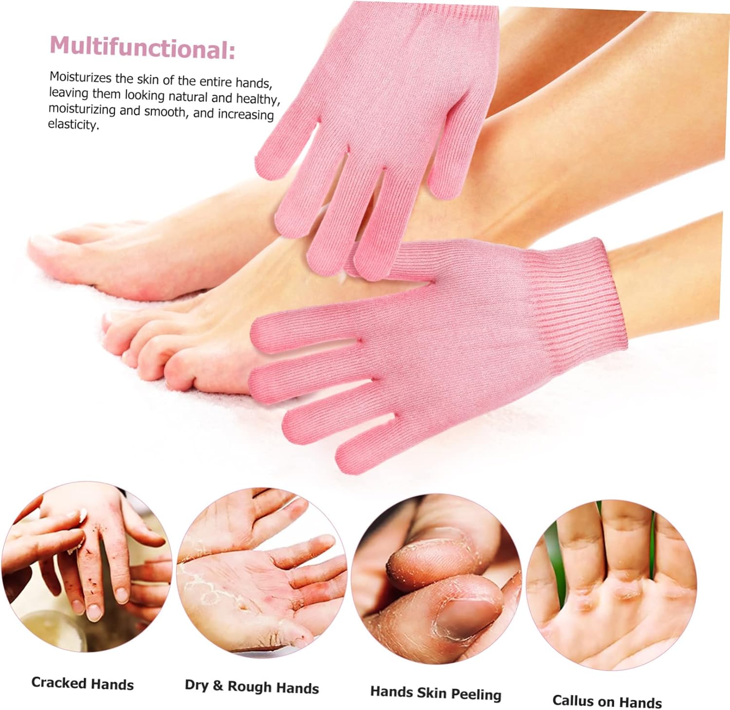 Moisturizing Therapy Socks Gloves 2 Sets Spa Moisturizing Foot Hand Care Remover Soft Cotton