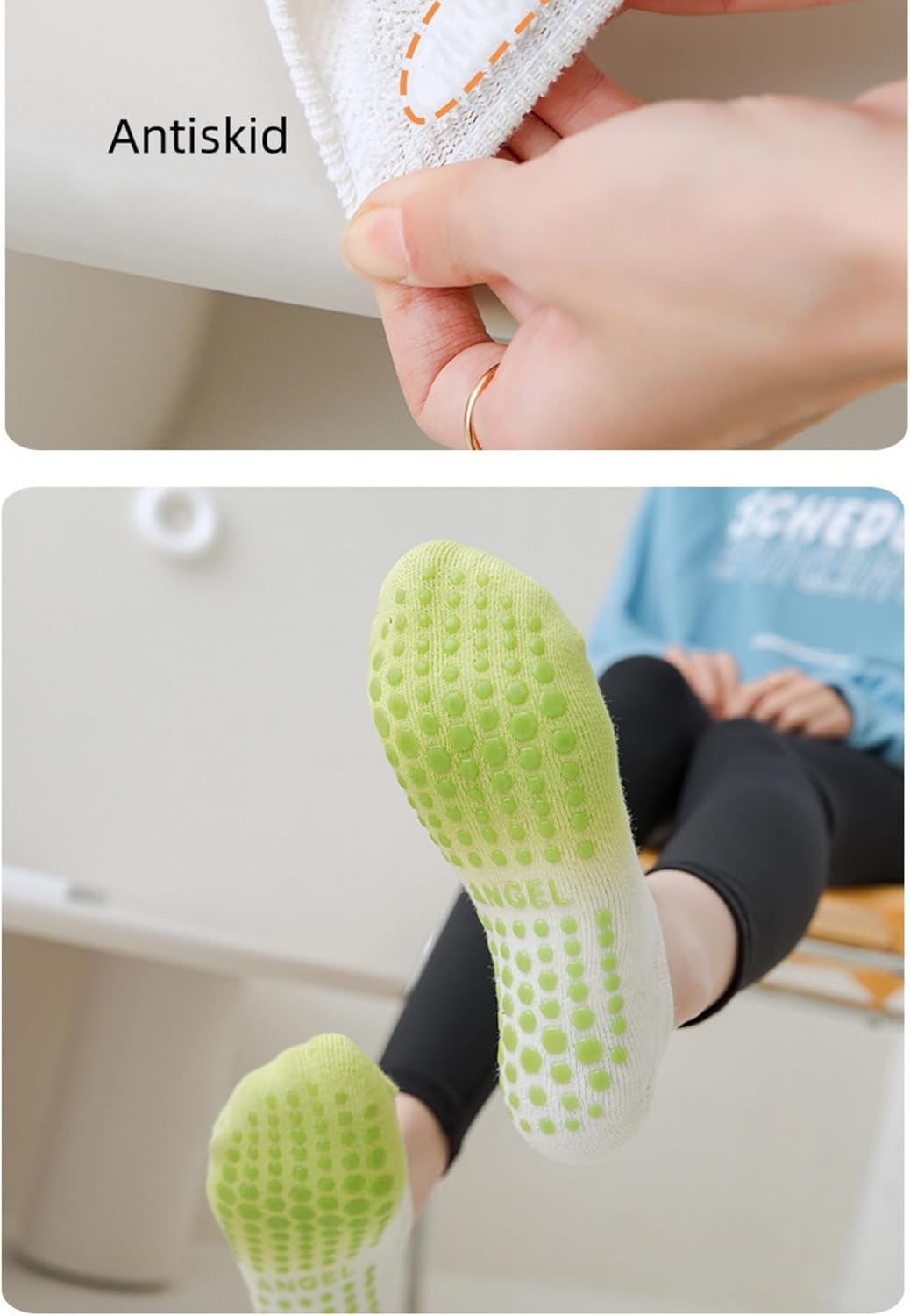 Women Yoga Socks Non-Slip Grip Pilates Socks, Pure Barre Hospital, Dance, Pregnant, Ankle Socks 5/6 Pairs