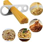 Boîte de 2 Outil de mesure des pâtes spaghetti en acier inoxydable avec 4 Portion de service pour mesurer correctement Spaghetti- Gadgets de cuisine Salesdude, Argent, 7-1/4 pouces, c-30
