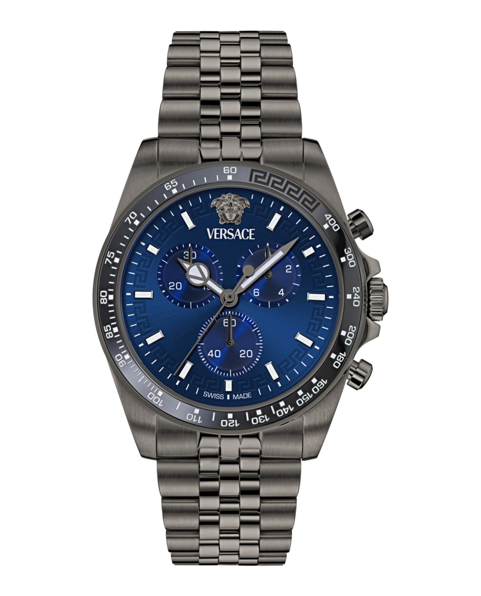 Versace Men's Chronograph Quartz Watch Greca Chr Wave Swiss Made