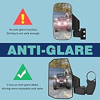 Vista 4 de UTV Mirrors,The Spring Back Feature Allows Easy Reset After Fold,2024 New SXS Mirrors Side View for 1.5"-2.0" Roll Cage,Compatible with Polaris