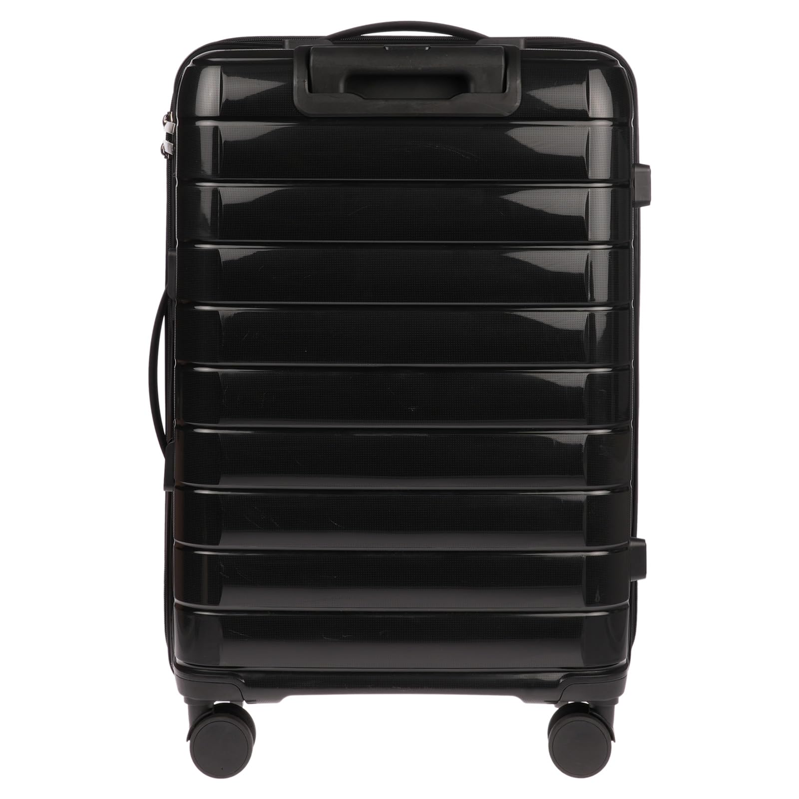 Christian Wippermann Maleta L 80 L, robusta carcasa rígida ABS, tamaño L, 44 x 66 x 28 cm, ligera con cerradura, 4 ruedas, giratorio de 360 grados, ideal para viajes, mediano y ligero, negro