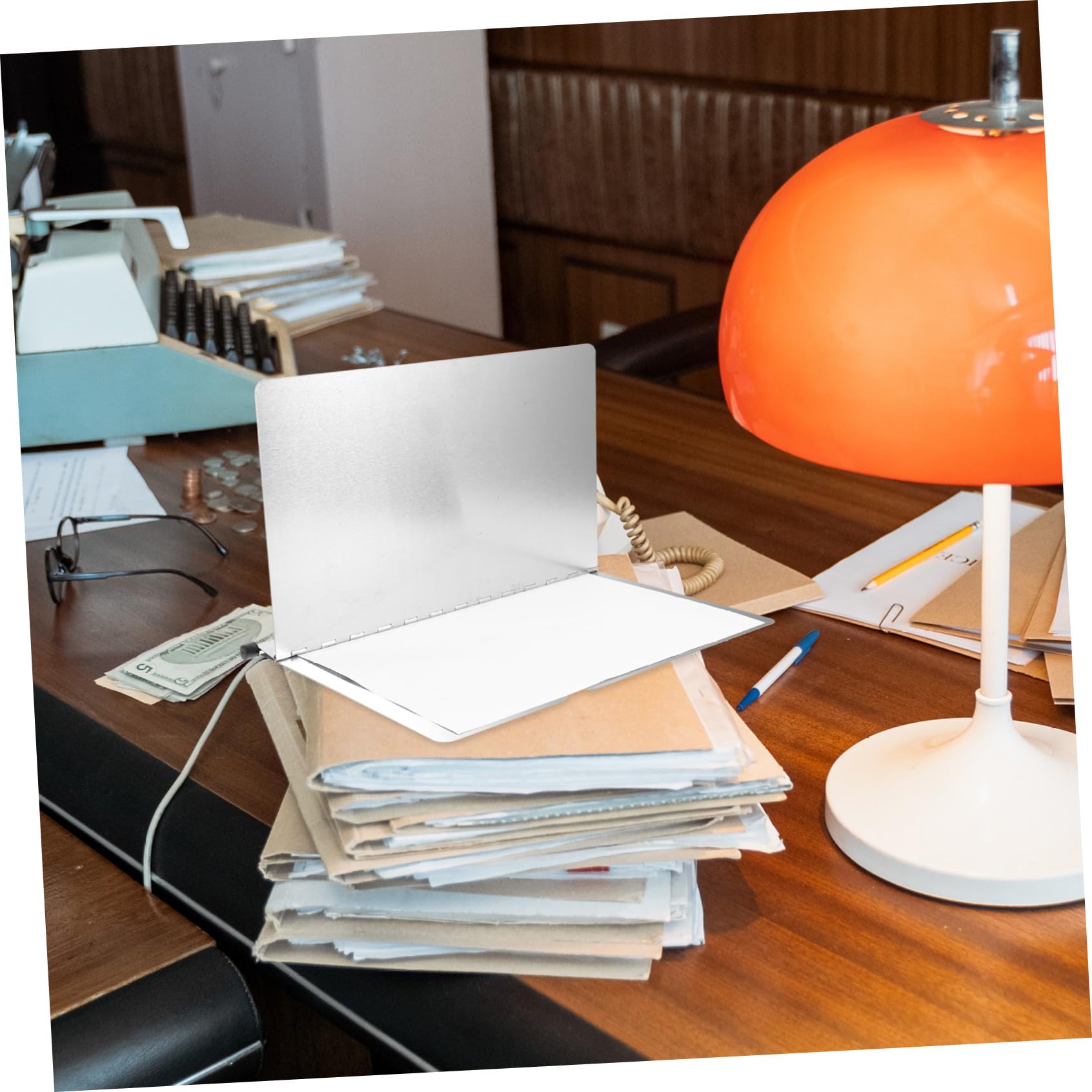 Operitacx Edelstahl Aktenordner mit Klemmbrett Robuster Dateiordner mit Hoher Kapazität und Praktischem Design für Büro und Medizinische Nutzung