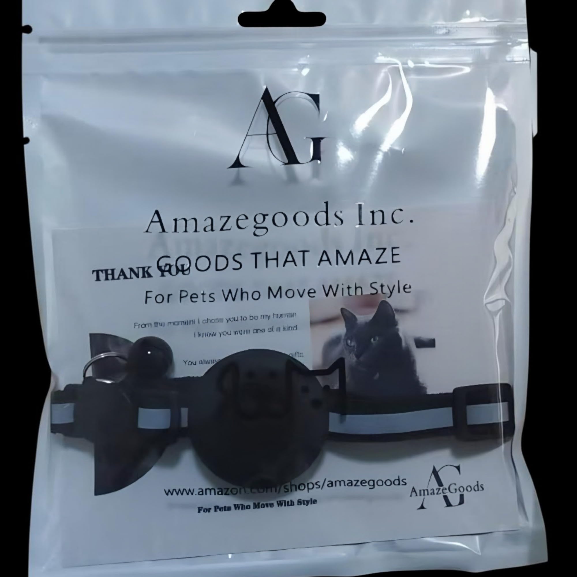 AirTag Katzenhalsband - Verstellbares Breakaway-Halsband mit reflektierendem Streifen & Glocke, sichere integrierte AirTag-Halterung - Leichtes, weiches Nylon für Kätzchen & Katzen (AirTag nicht im