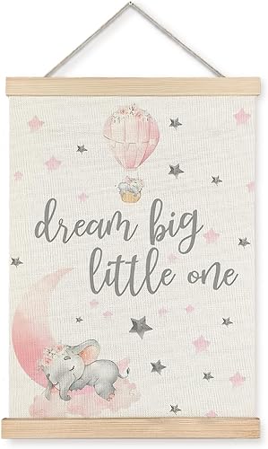 Supwhd Decoración de pared para guardería de elefantes para bebé, decoración de pared de bebé elefante rosa, decoración de pared para habitación de