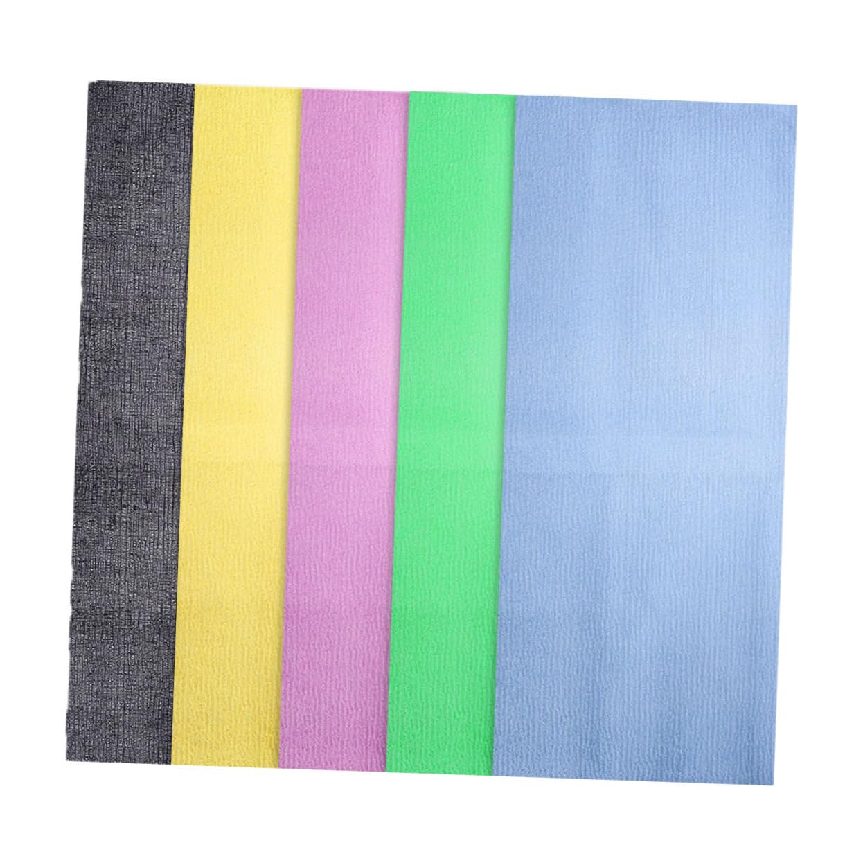 PACKOVE 5Pcs Exfoliating Shower Back Scrubber Long Strap Body Washer for Deep Cleansing for Back Neck and Shoulders for Family Use Random Color