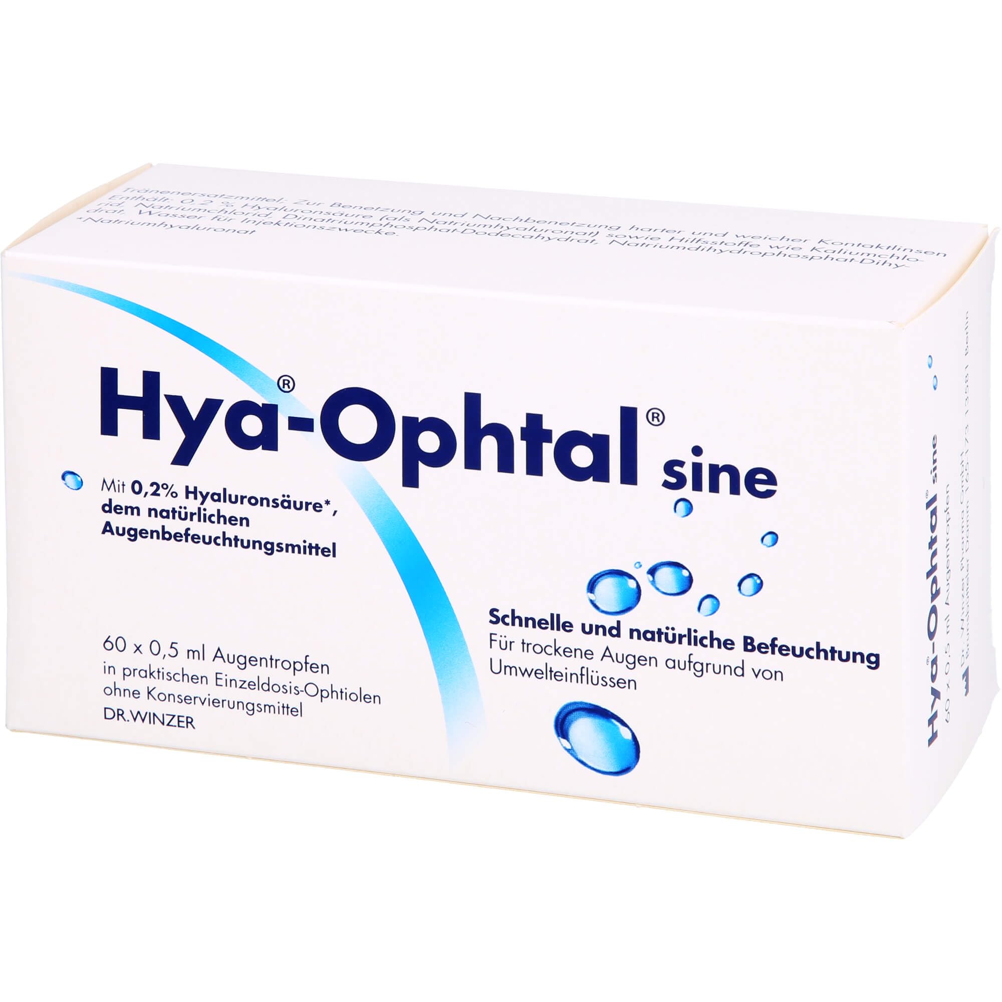 HYA OPHTAL sine Augentropfen 60X0.5 ml