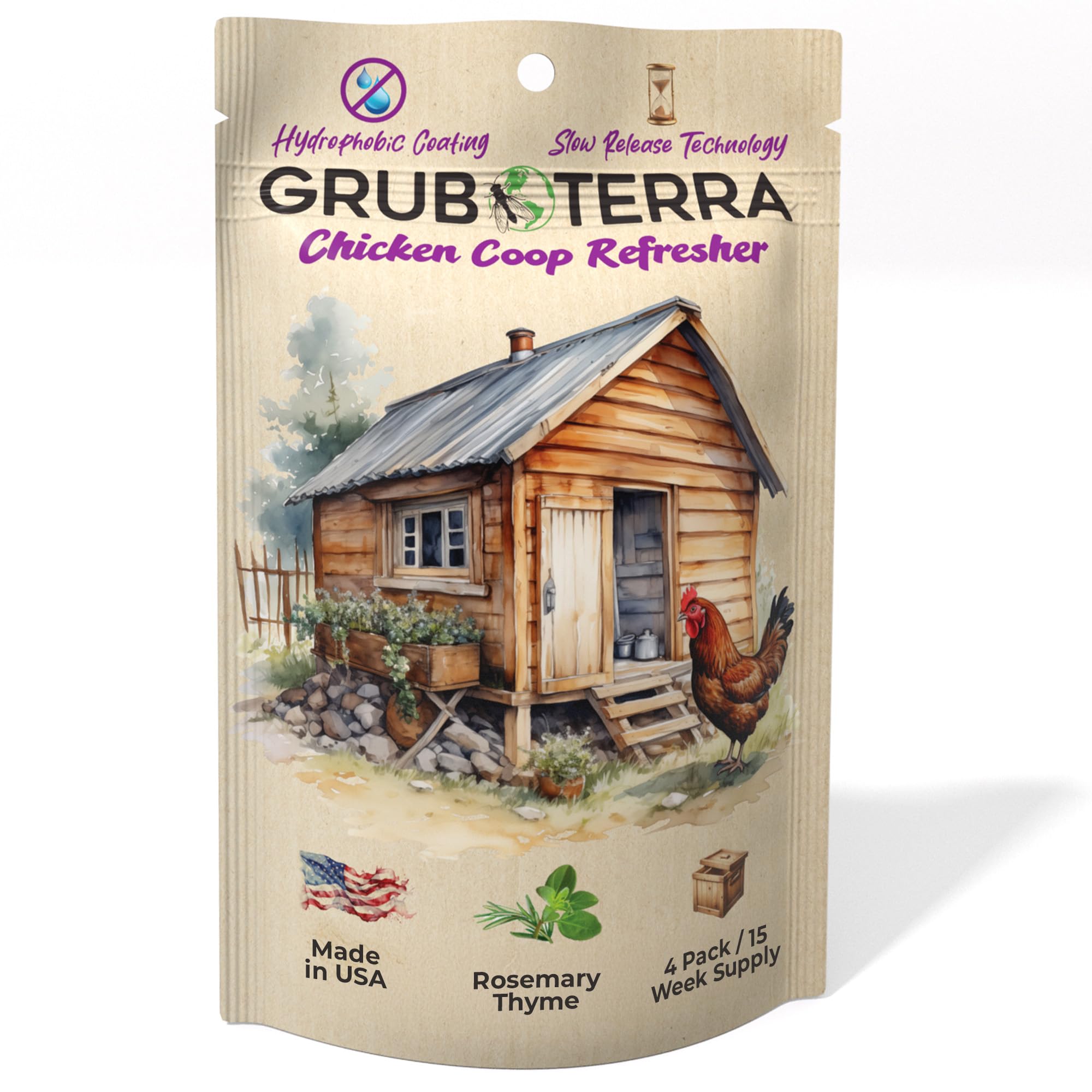 GrubTerra Chicken Coop Odor Eliminator