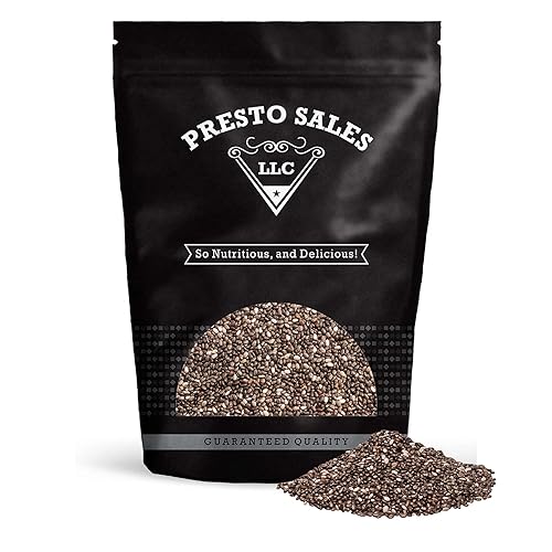 Presto Sales Semillas de chía, superalimento Powerhouse, sabroso, vegano, nutritivo e ideal para impulsar tu sistema, empaquetado en una bolsa