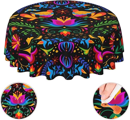 Mantel redondo con diseño de piñas de pascua, impermeable, lavable, para el hogar, restaurante, cocina, picnic, fiesta, decoración de fiesta, mantel