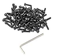 Vista 47 de iexcell Juego de 50 tornillos M4 x 20/25/30/35/40 de acero de aleación de grado 12.9, acabado de óxido negro