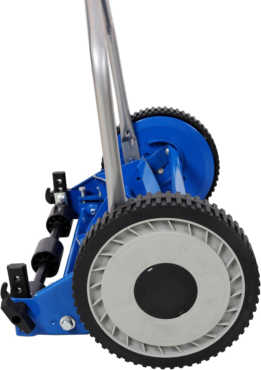 14 inch Push Lawn Mower, 5 Blades Manual Push Mower No Motor, Walk-Behind Lawn Mowers with T-Style Handle for Green Lawns Driveways Courtyards