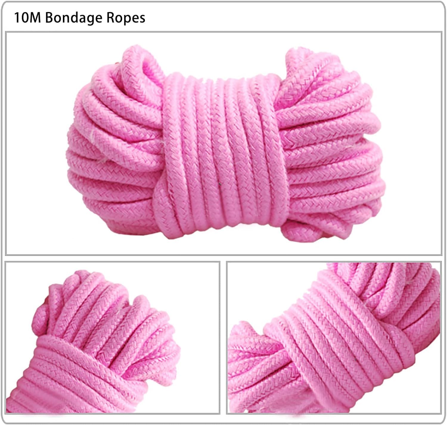 Kit de Entrenamiento de Cuerpo Entero de 10 Piezas de Cuero Rosa Regalo para Parejas-Q