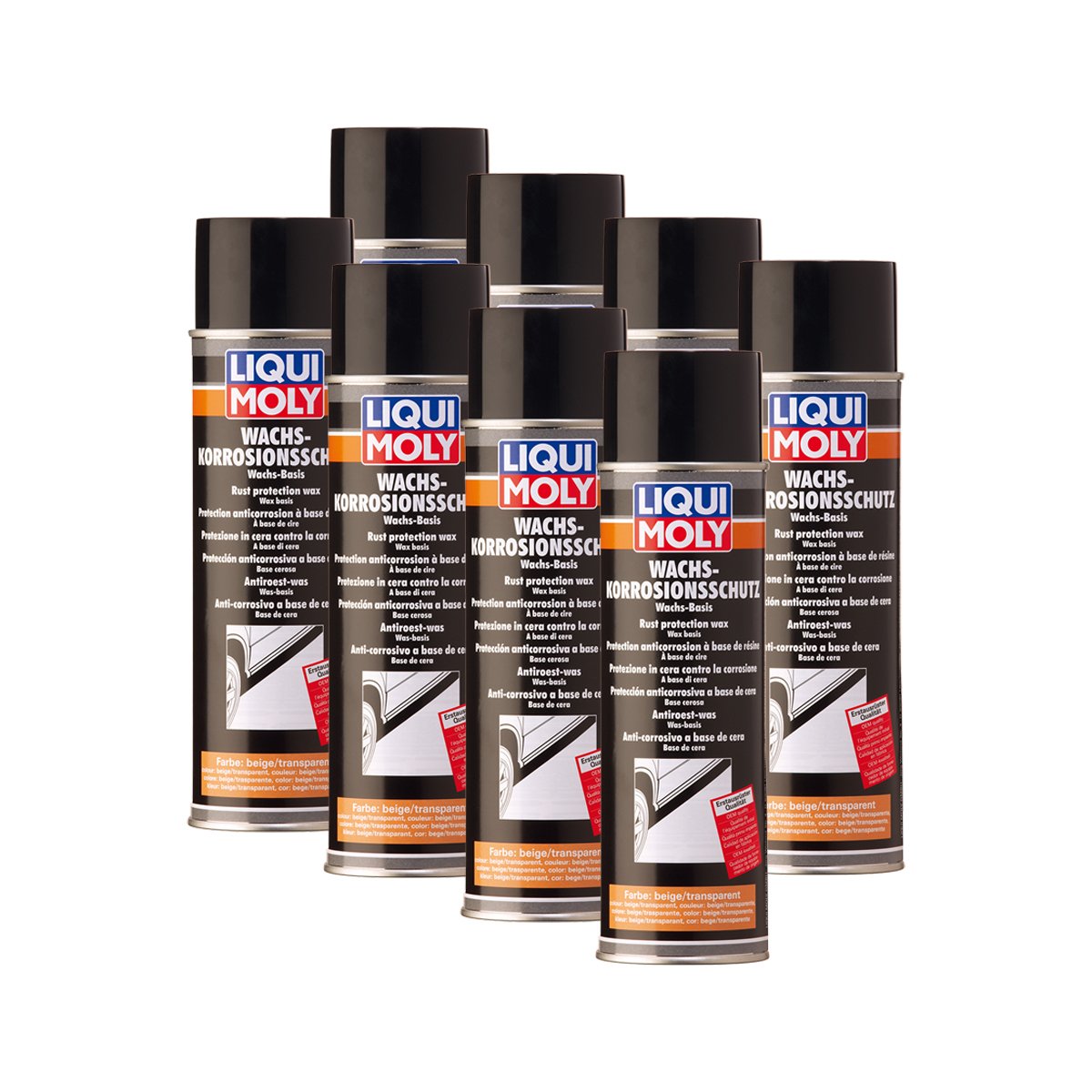 8 x Liqui Moly 6103 Cera korrosions marrón transparente óxido Cuidado 500 ml
