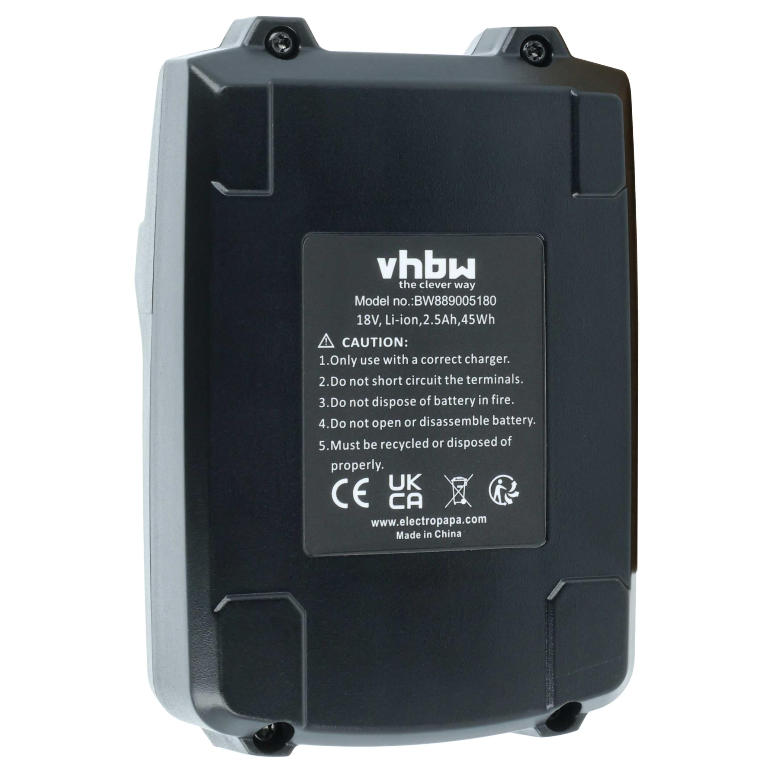 vhbw 2X batería Compatible con Rothenberger RO RH4000, RO ID400 Herramienta (2500 mAh, Li-Ion, 18 V)