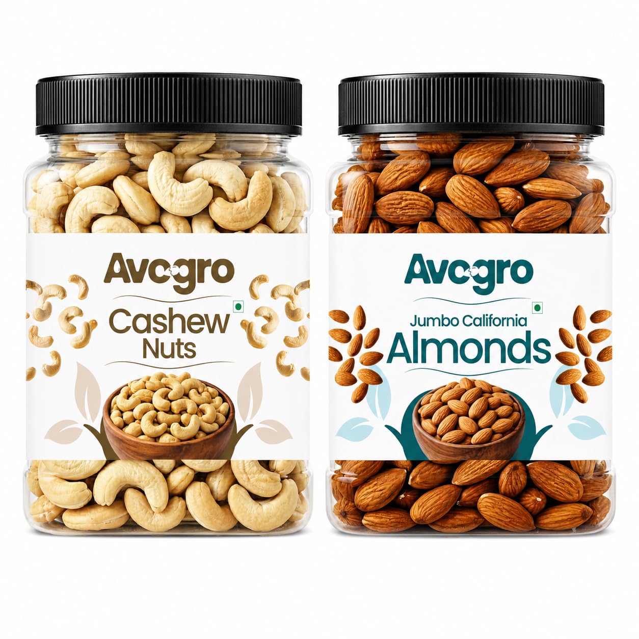 Avogro Almond & Cashew Combo Pack 1kg | 500g Almonds 500g Cashews | Premium California Badam Whole Kaju Dry Fruits for Snacking Baking Cooking Gift Pack-image-19