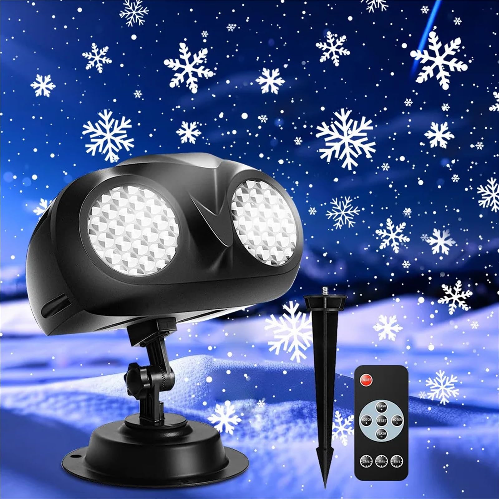 Proiettore di luci natalizie con fiocchi di neve, proiettore di luci natalizie for feste