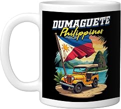 Dumaguete Philippines Travel Vacation Filipino Souvenir Ceramic Mug, White