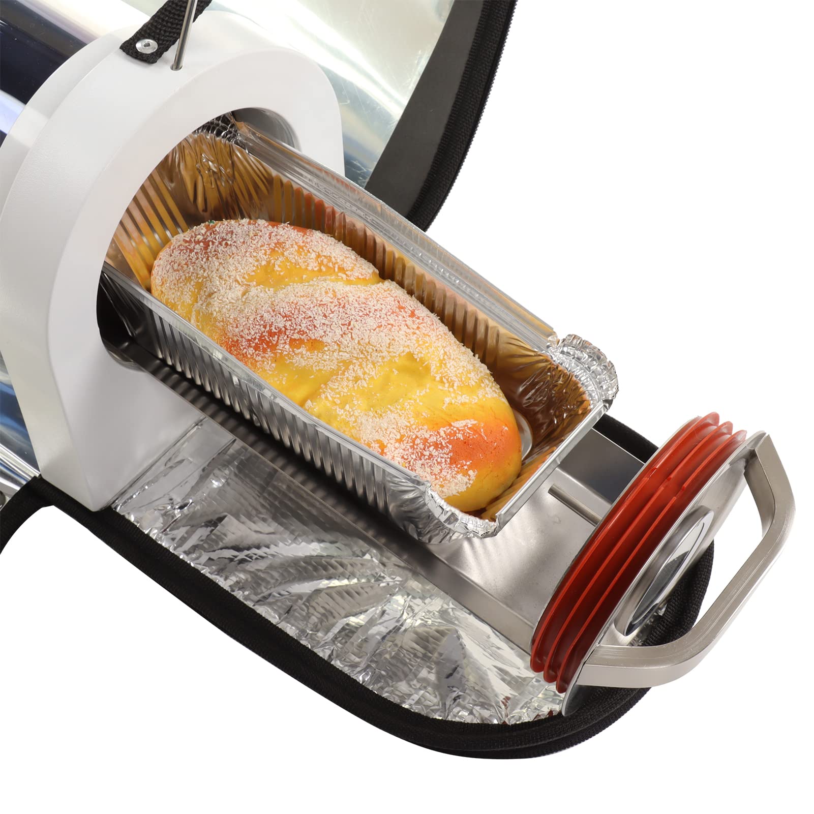 Asixxsix Piekarnik Słoneczny, Prenśna Kuchenka Kempingowa o Duzjej Pojemności 4,5 L, Wewnętrzna Zewnętrzna Kuchenka Słoneczna I Sprzęt Survivalowy z aluminiową folią folią do Plecaka
