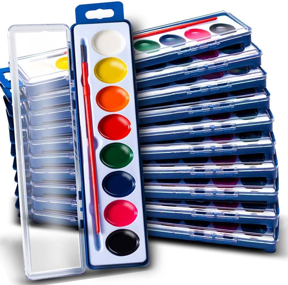 Watercolor Paint Trays-Classpack - 100 Pieces - Educational And Learning Activities For Kids