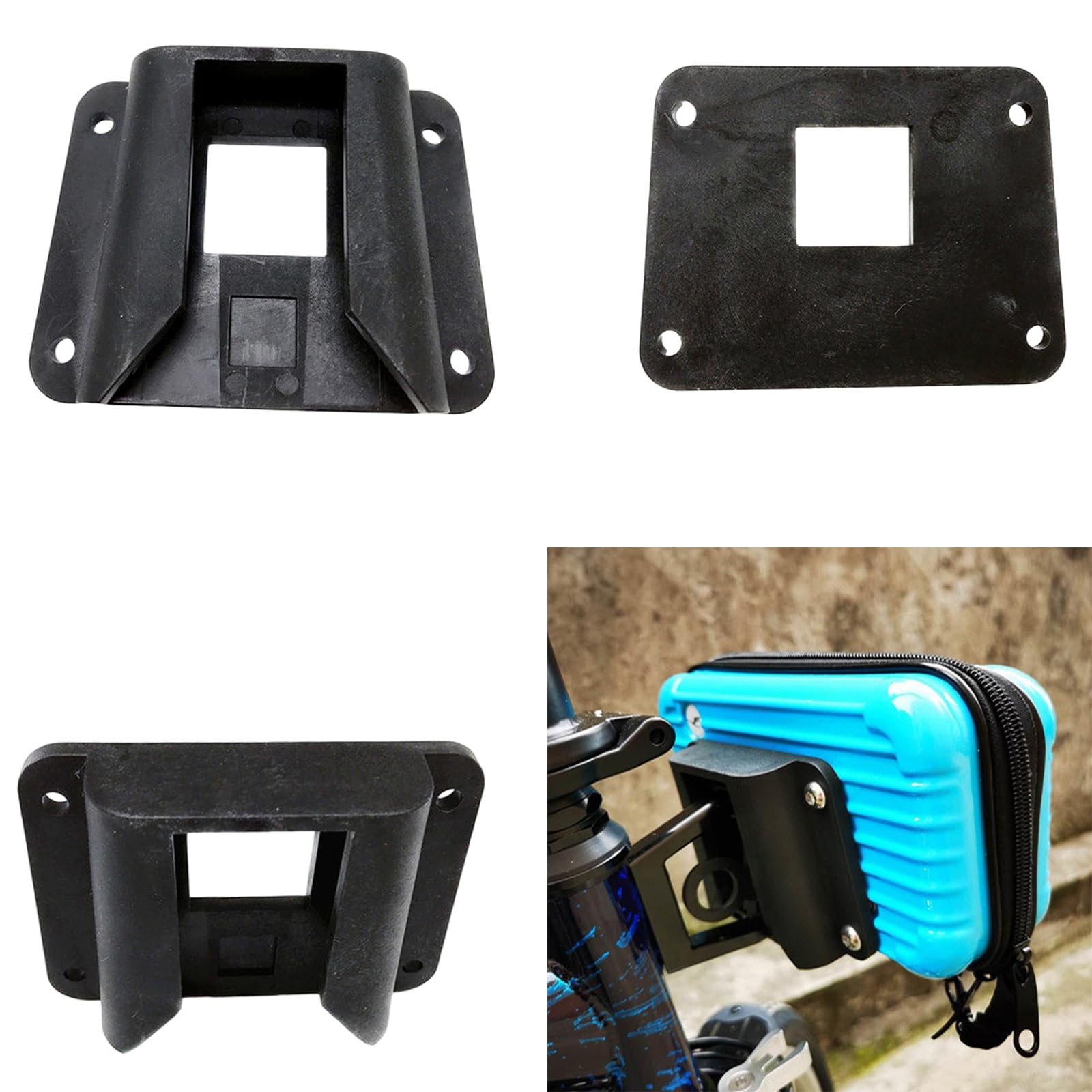 Front Carriers Block Adapter with Screw Folding Bicycles Bag Basket Bracket Folding Bicycles Bag Rack Mount Base