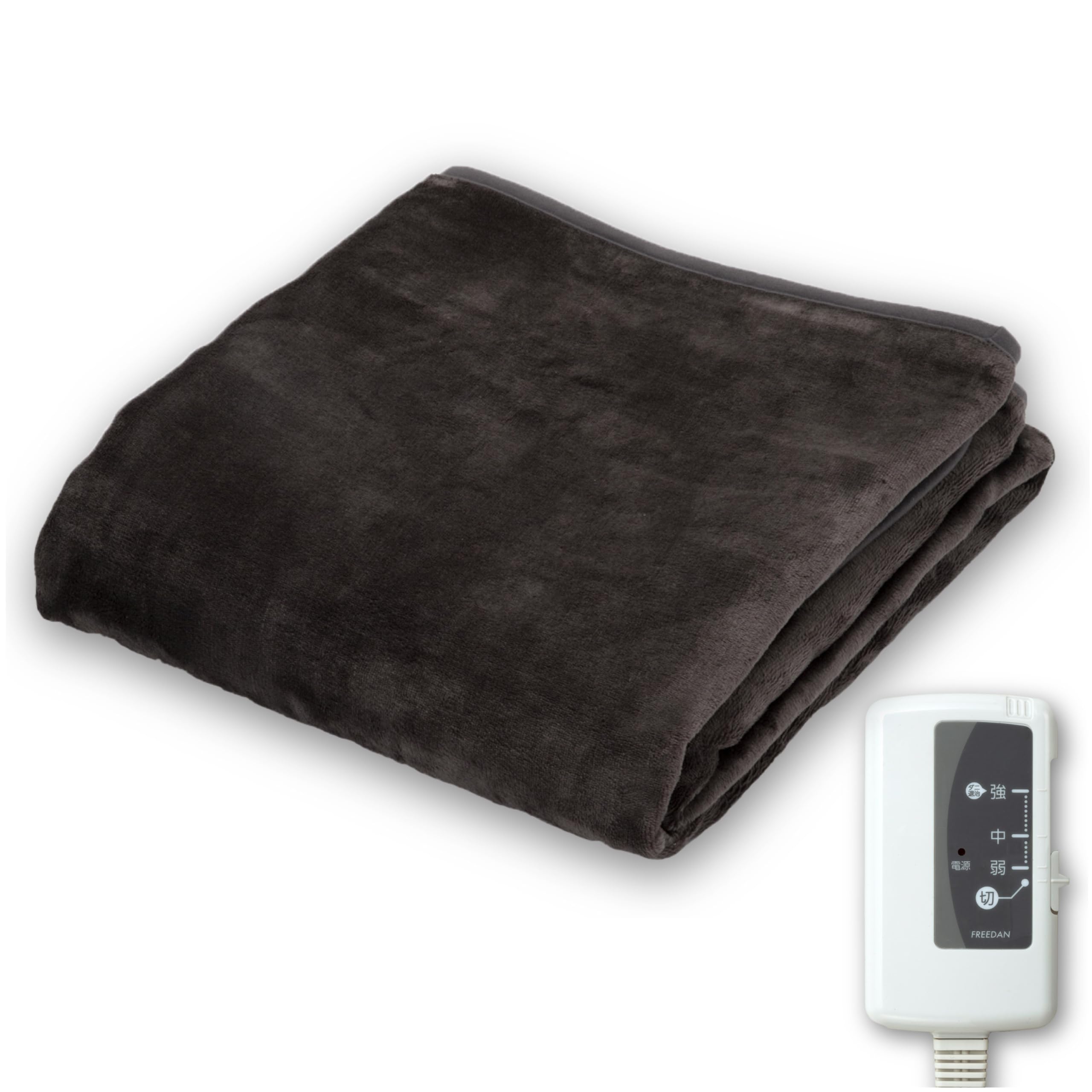 Amazon | フリーダン 電気毛布 掛け敷き188×130cm グレイ フランネル