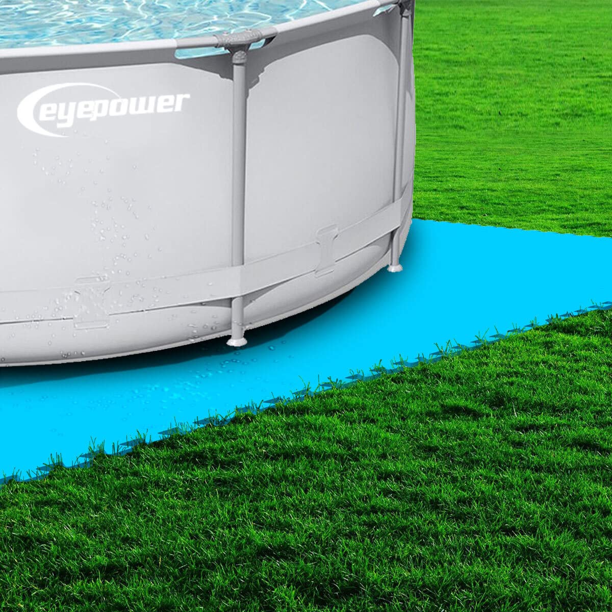 EYEPOWER 8,4 m² Stuoia di Sottofondo per Piscina - 36 Tappetini in Eva 50x50 - Tappeti per Esterni