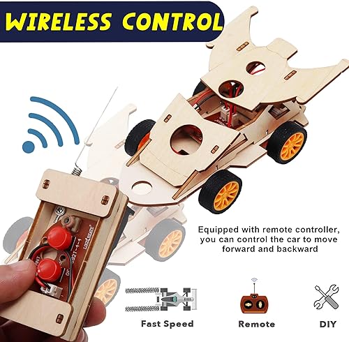 Miniatura 5 de Kit de auto a control remoto para bricolaje, construye tu propio auto solar - Proyectos STEM para niños de 8 a 12 años, experimentos científicos