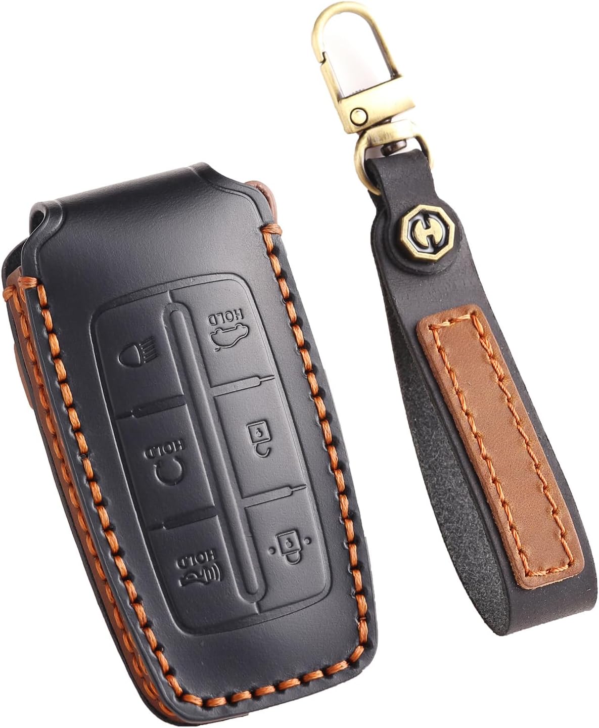 Customizable Keychain Fit for Genesis G70 GV70 G80 GV80 Car Key Fob Cover Case Key Protective Cover