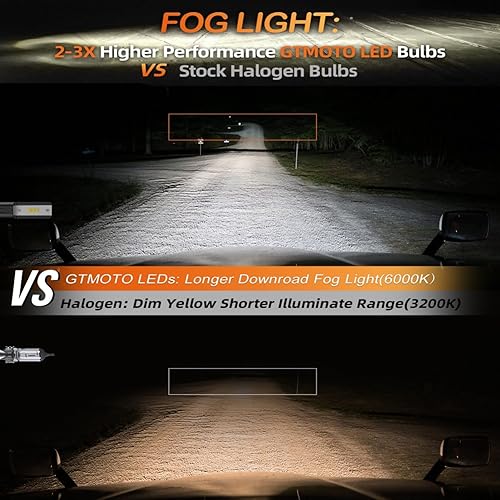 Miniatura 3 de Bombillas LED para Ford Ranger Excursion 2001, 2002, 2003, 2004, 2008, 2009, 2010, 2011, luces antiniebla H10 y combo de haz alto y bajo 9007, 6000