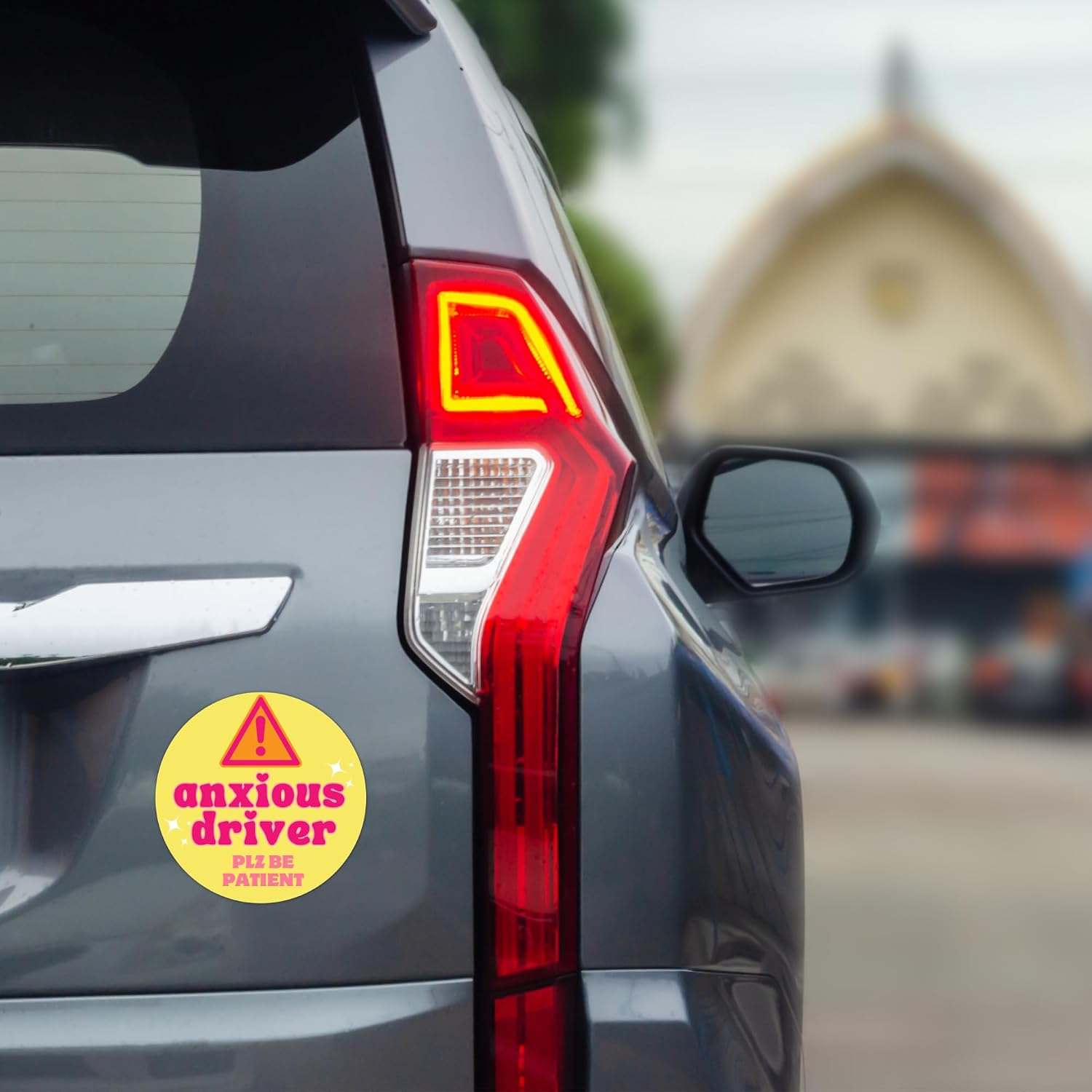 Anxious Driver Please Be Patient Magnet, Magnetic Decals for Cars, 5.5 Inches image 2