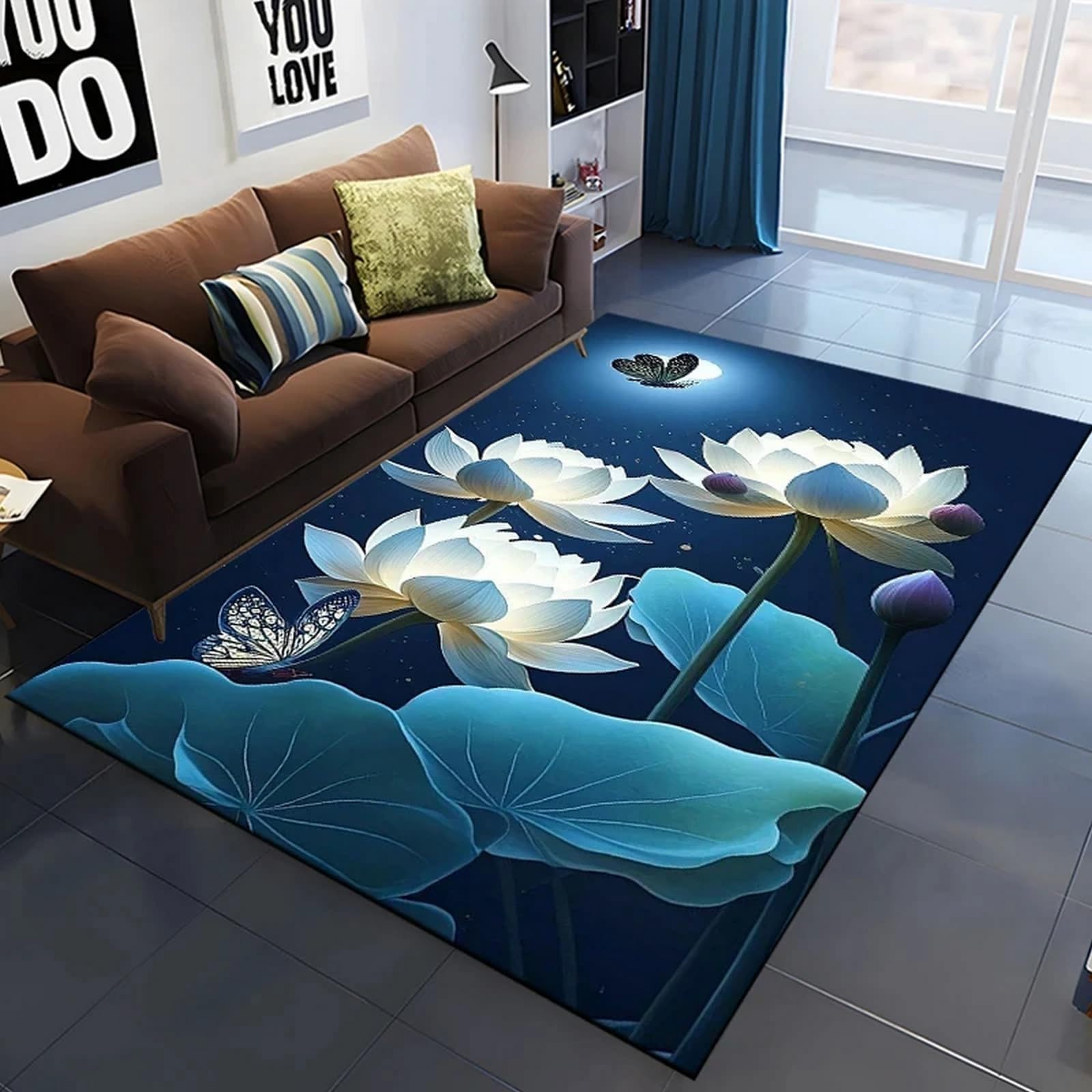 Tapis de salon fleurs fantastiques pour égayer la chambre enfant