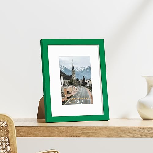 Vista 540 de Vittanly - Juego de 9 portarretratos, plexiglás resistente a rupturas, exhibe fotos de 12 x 12 pulgadas o, con paspartú, de 8 x 8 pulgadas, marcos