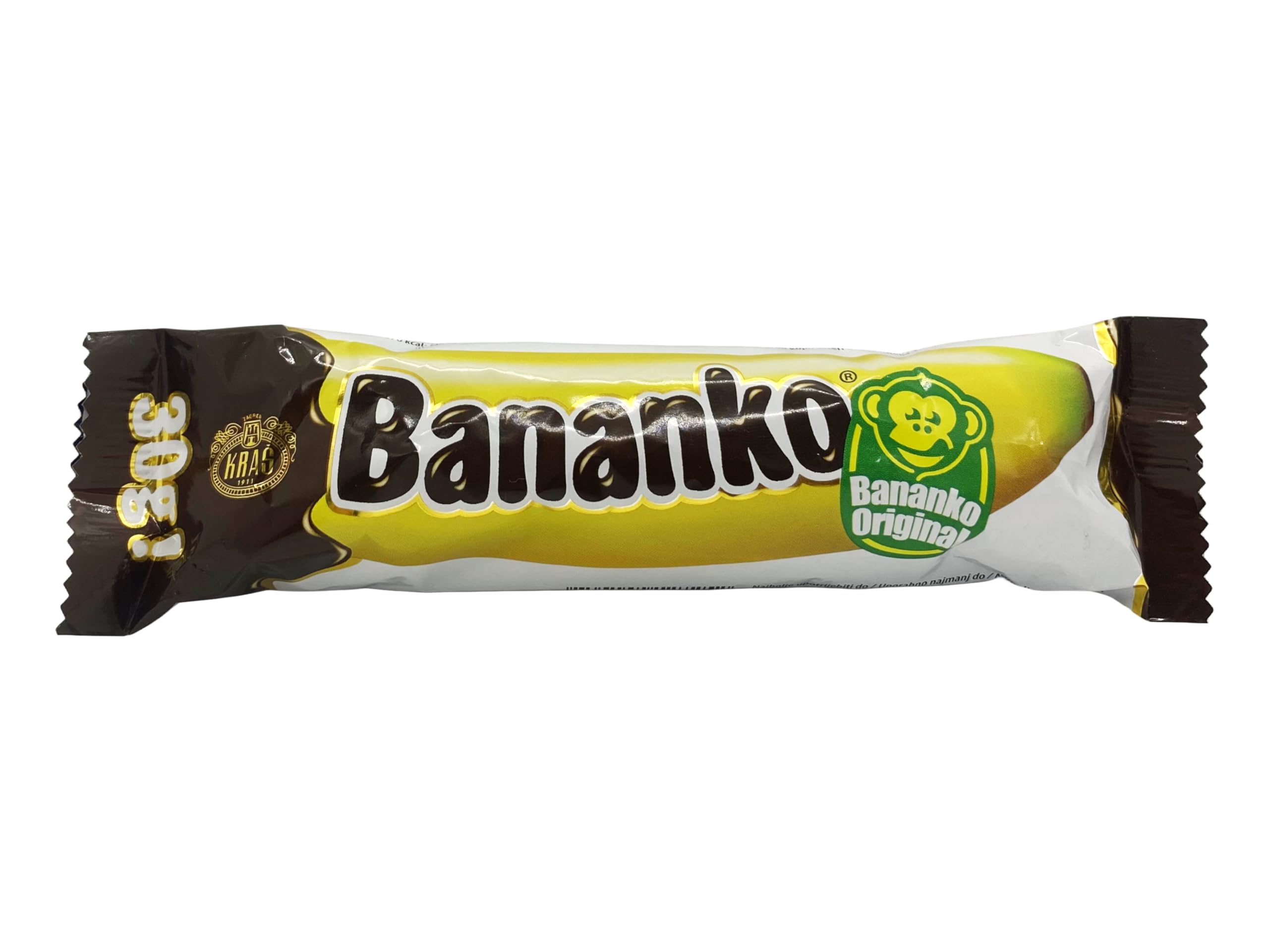 Kraš Bananko 120g - Mini banane con schiuma ricoperte di cioccolato irresistibilmente deliziose - Concediti ogni boccone di dolce felicità! Confezione da 5 (30G, 72 Pack)