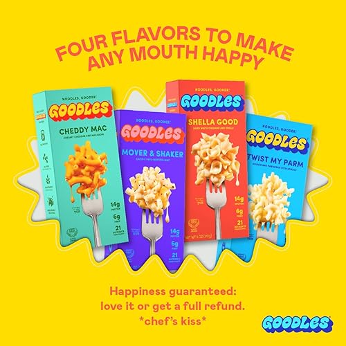 Miniatura 7 de Goodles Shella Good Pasta de queso cheddar blanco envejecido y conchas  Repleta de nutrientes con queso real, fibra, proteínas, prebióticos, plantas