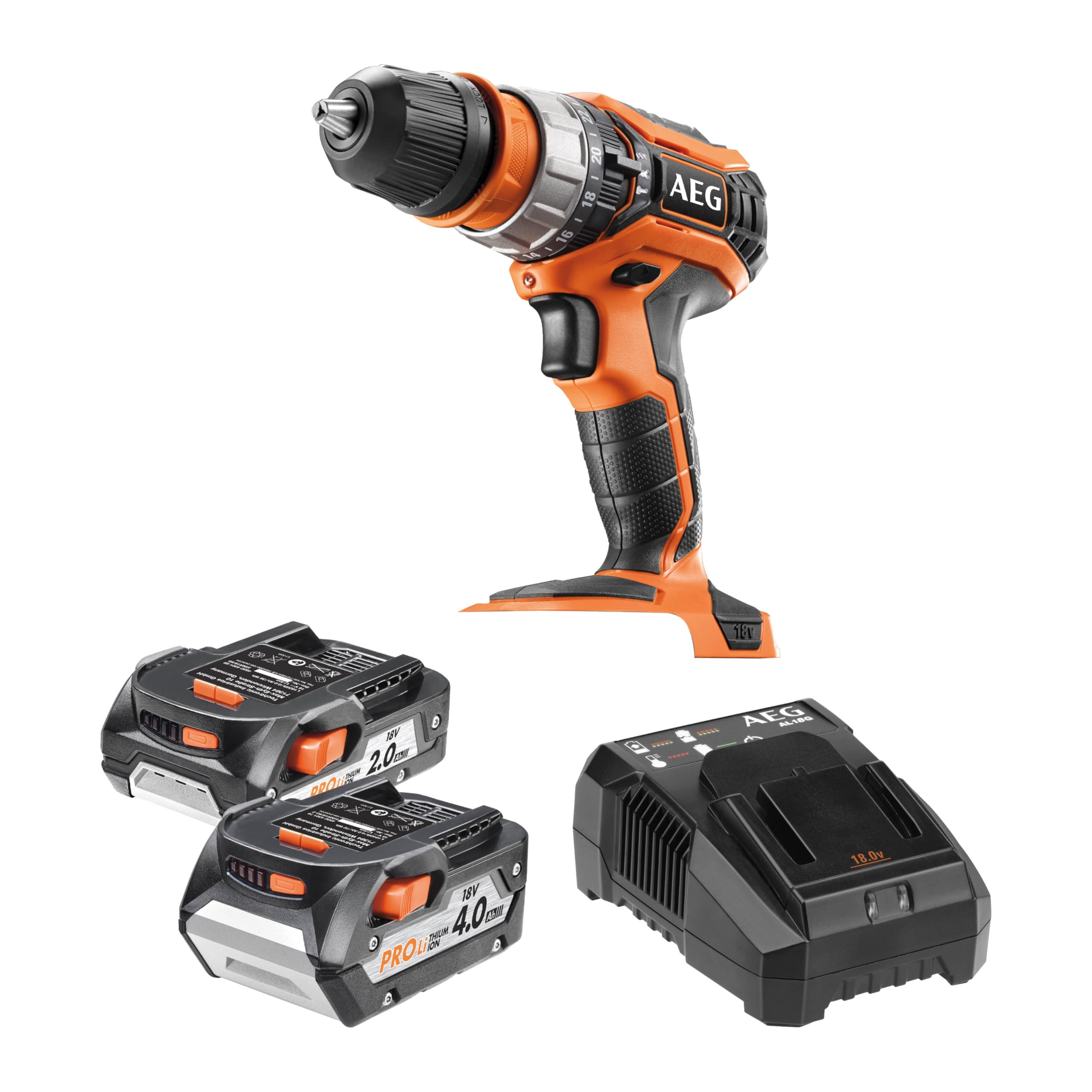 Trapano A Percussione AEG Brushless 18V - Compatto, 2 Batterie 4.0Ah, 65Nm, Mandrino 13mm - Foto 7