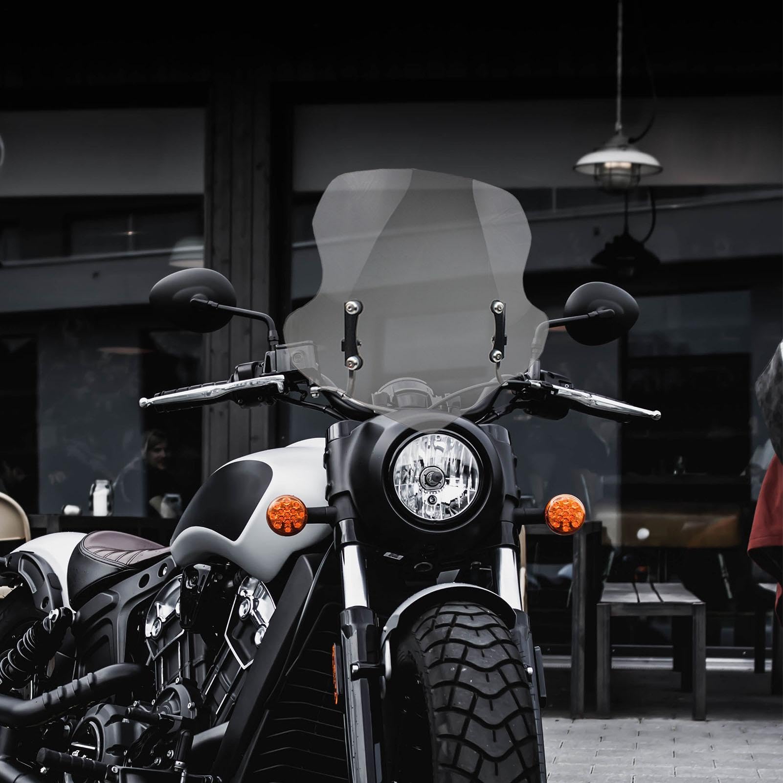 Parabrezza per moto, Parabrezza per scooter in acrilico | Multiuso Elegante parabrezza addensato per moto per scooter Guida sicura Riduci la velocità del parabrezz