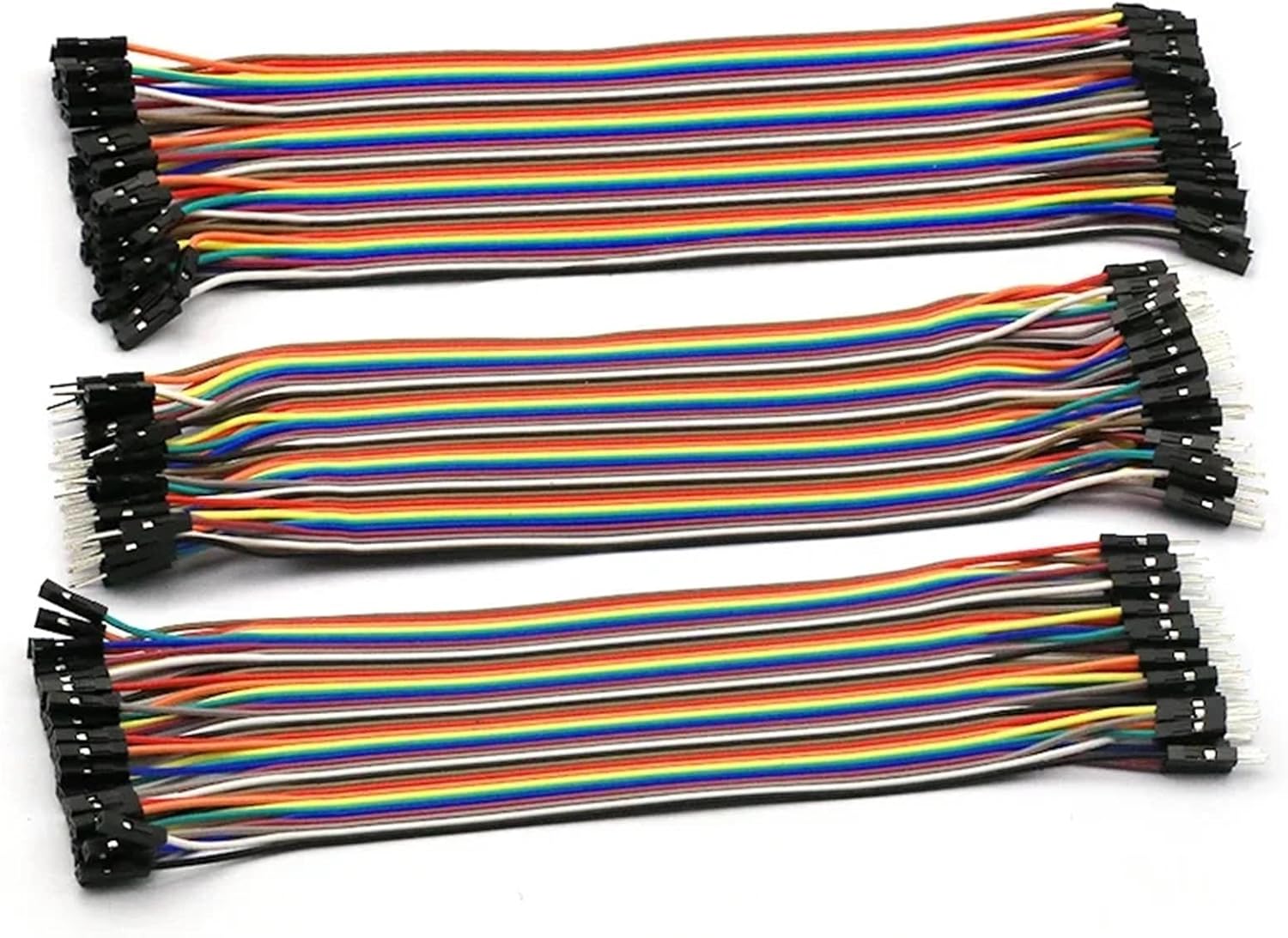 40PCS 30cm Dupone Line Female to Female Breadboard Jumper Wire Cable Male to Male and Male to Female(30CM-1set)