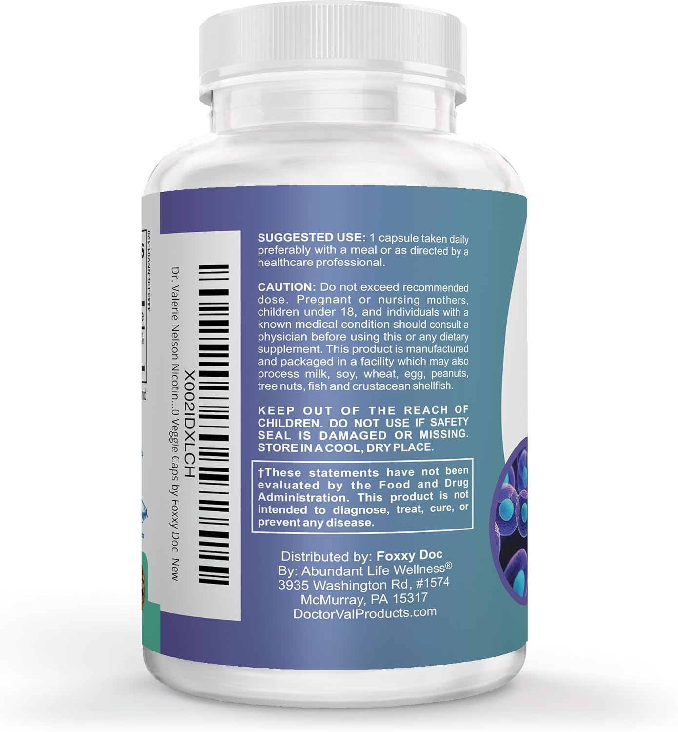 Nicotinamide 500 mg - Vitamin B3 – Energy; Cell & Skin Health. Value Priced - Flush-Free - 120 Veggie Caps by Foxxy Doc - Image 3