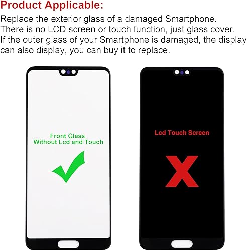 Miniatura 3 de Reemplazo de lente de panel exterior de cristal de pantalla frontal+OCA compatible con Samsung Galaxy S9+S9 Plus SM-G965 (sin pantalla LCD y