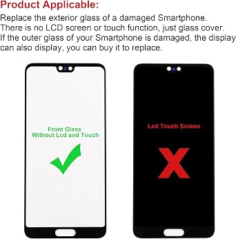 Front Screen Glass Outer Panel Lens Replacement +OCA Compatible with Samsung Galaxy S8 SM-G950 (No LCD Screen and Touch Digitizer) with Repair Kit