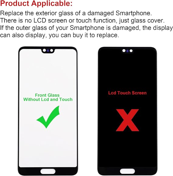 Front Screen Glass Outer Panel Lens Replacement +OCA Compatible with Samsung Galaxy S8 SM-G950 (No LCD Screen and Touch Digitizer) with Repair Kit