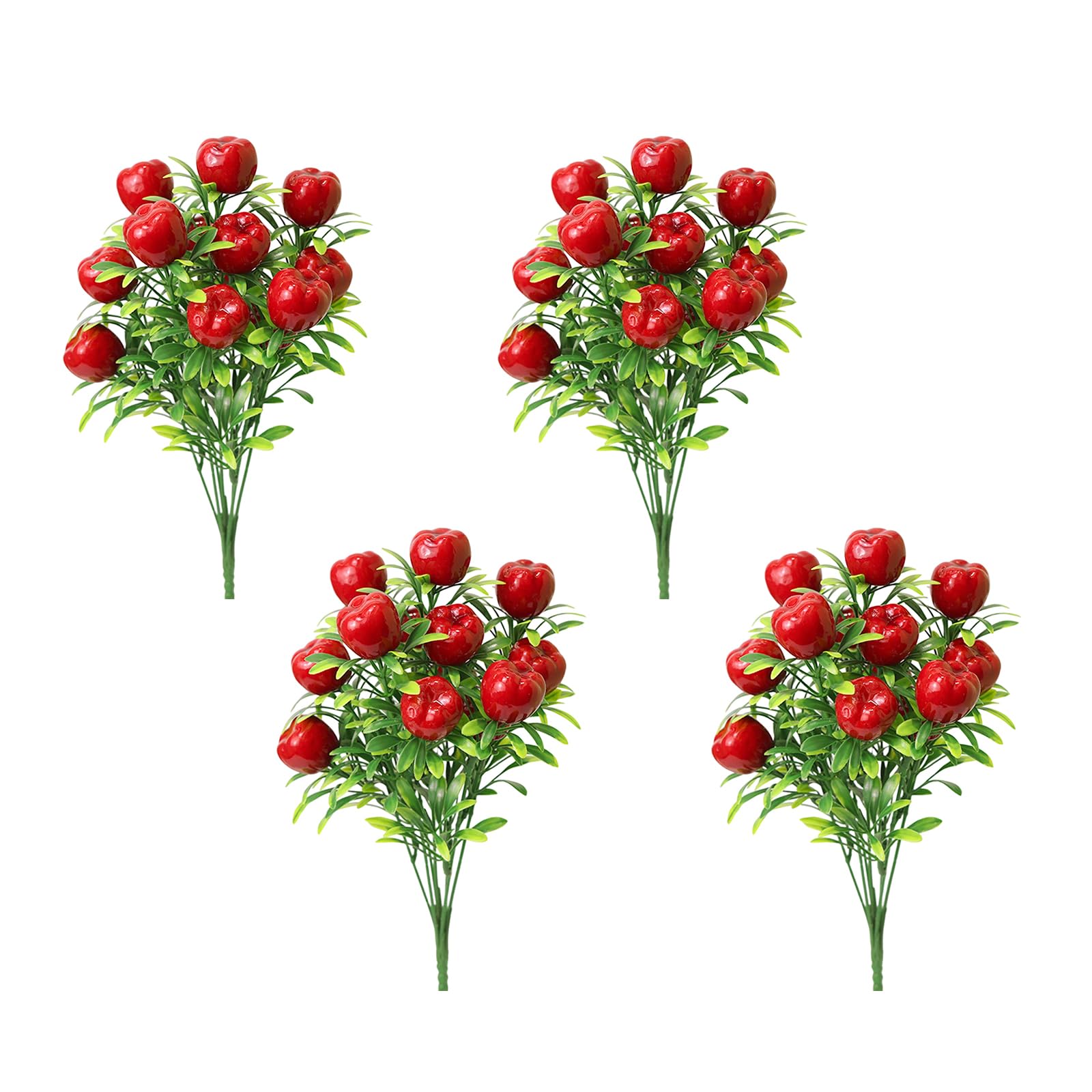 Msioytog 4 Stems Artificial Fruit Florals Arrangements for Home Decoration Realistic Realistic Foam Flowers Waterproof Artificial Flower