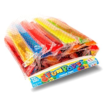 Frozen Ice Pops, 36-Fruit Flavored Freeze Pops, Frozen Summer Snack For All Ages, Low Calorie