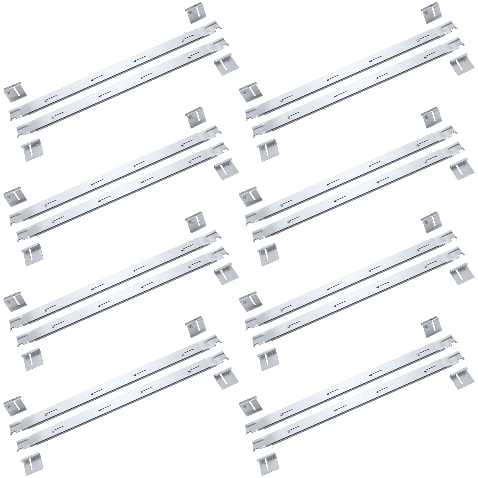 GlikCeil 8 Pcs File Cabinet Rails Adjustable Files Drawer Rails Metal File Cabinet Dividers 26'' to 40.5'' Adjustable Filing Cabinets Rail for Folders