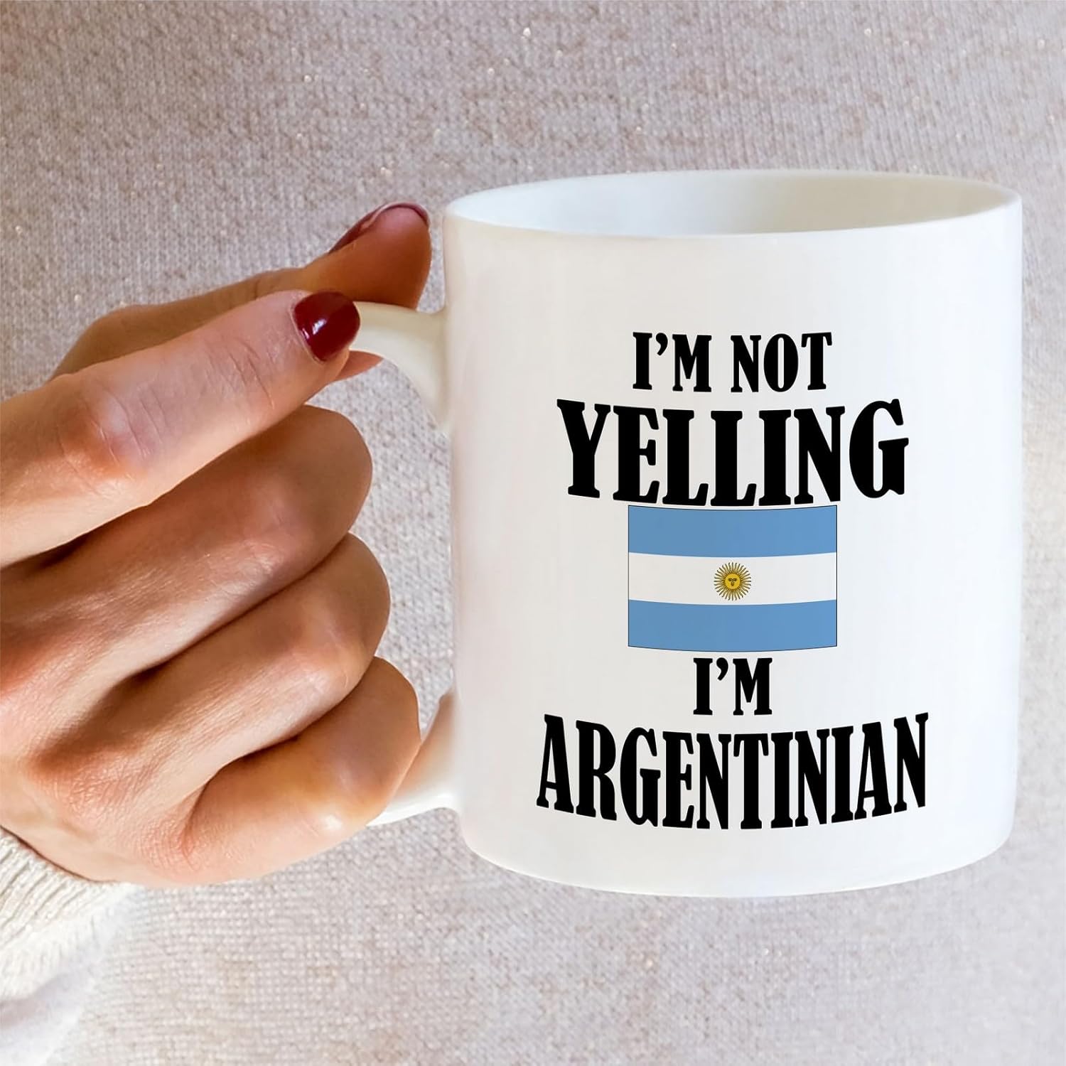 Retreez Funny Argentinian Mug - I'm Not Yelling I'm Argentinian 11 Oz Ceramic Coffee Mugs - Funny, Sarcasm, Sarcastic, Inspirational Argentina birthday gifts for friends, coworkers, men women dad mom - Image 5