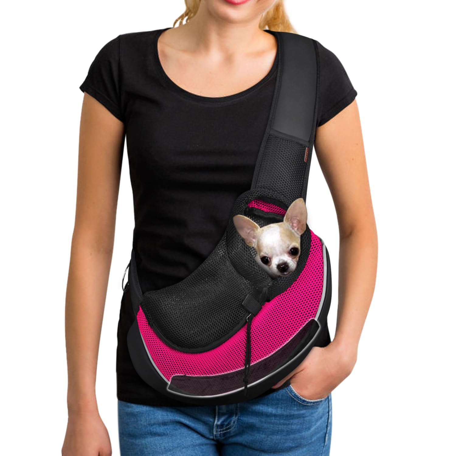 YUDODO Transportador de malla transpirable para perros y gatos
