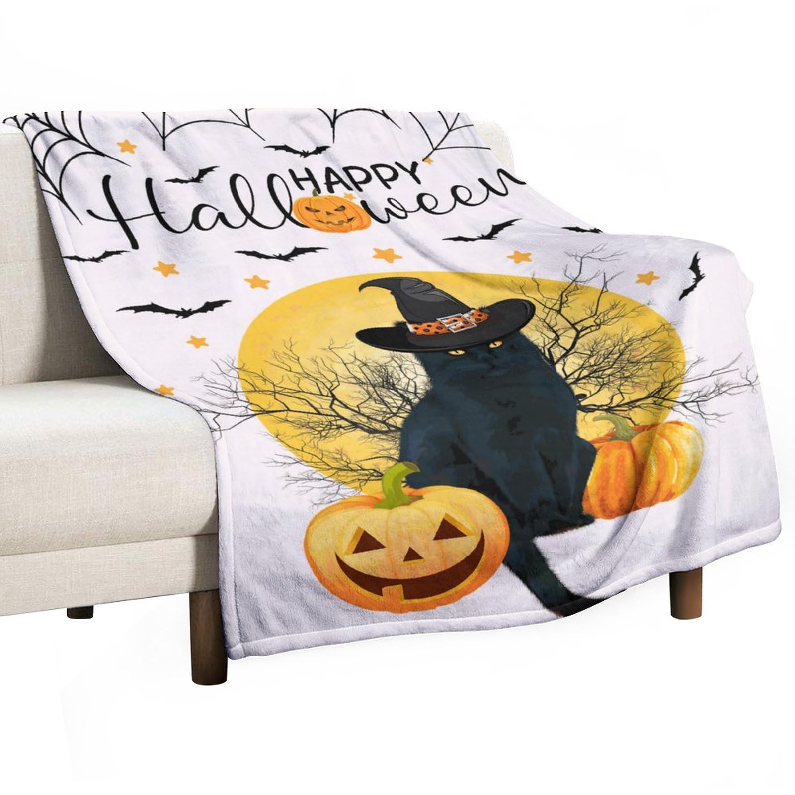 Literie polaire 127 x 152,4 cm Wicca avec imprimé sorcière durable