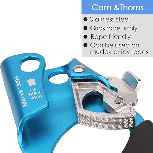 Miniatura 4 de Ascensor de mano de escalada para arbolista de escalada (derecha e izquierda) para cuerda de 8 ~ 0.472 in